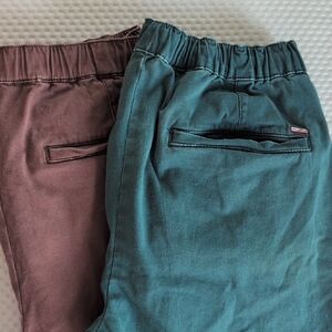 Bullhead Men's Pants in Teal and Brown